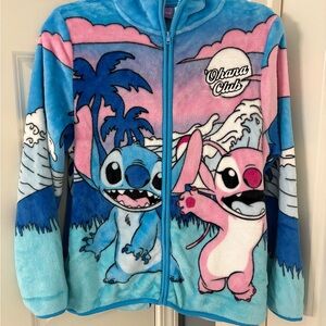 Disney Stitch Plush Fleece Jacket - Teal & Purple Tag